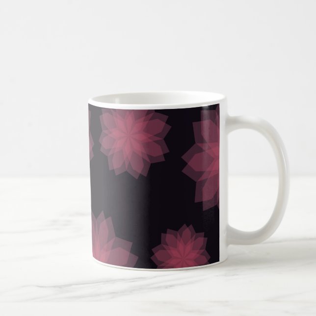 Rosa, cool, trendige, moderne Abstraktion der Blum Kaffeetasse (Rechts)