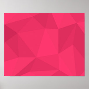 Rosa, coole, einzigartige, trendige Dreieck-Abbild Poster