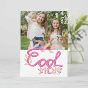 Rosa coole Mutter Handlettering Muttertag Foto Feiertagskarte