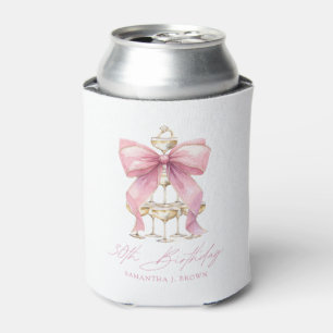 Rosa Coquette Bow 30. Geburtstags-Party Dosenkühler