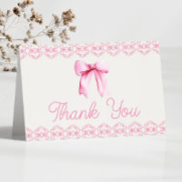 Rosa Coquette Bow Babydusche