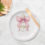 Rosa Coquette Bow Brautparty Pappteller<br><div class="desc">Rosa Coquette Bow Brautparty Paper Teller</div>