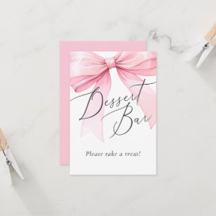 Rosa Coquette Bow Dessert Bar Brautparty