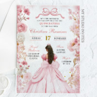 Rosa Coquette Bow Princess Quinceanera