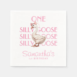 Rosa Coquette Ein Albernes GänserGirl 1. Geburtsta Serviette