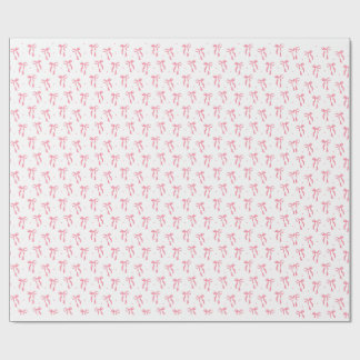 Rosa Coquette Ribbon Wrapping Paper Geschenkpapier