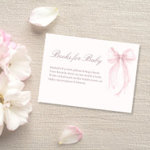 Rosa Coquette-Schleife Baby-Shower-Bücher-fürs-Bab