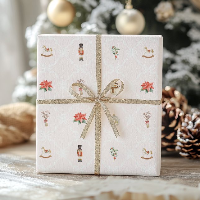 Rosa Coquette-Weihnachten  Geschenkpapier (Von Creator hochgeladen)