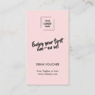 Rosa Corporate Party Event Branding Design Visitenkarte
