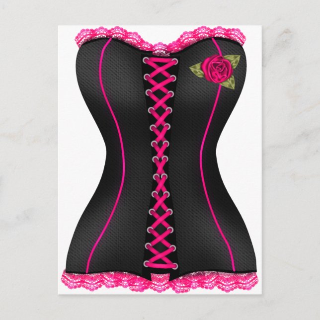 Rosa Corset Postkarte (Vorderseite)