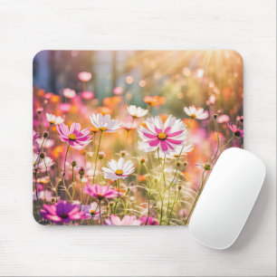 Rosa Cosmos Garden Mousepad