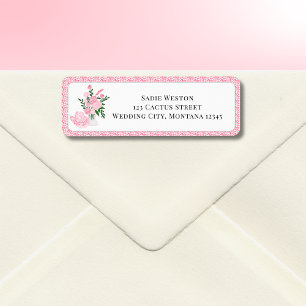 Rosa Cowboyhut mit Blumen Junggesellinnenabschied