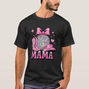 Rosa Cowboyhut Western Cowgirl Mama Schleife Groov T-Shirt