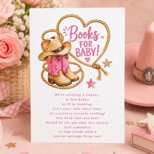 Rosa Cowgirl Bücher für Baby Karte
