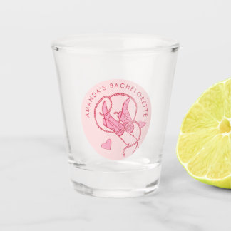 Rosa Cowgirl-Disco-Junggesellinnenabschied Schnapsglas