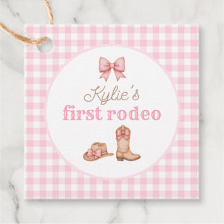 Rosa Cowgirl Erstes Rodeo 1. Geburtstag Danke Geschenkanhänger
