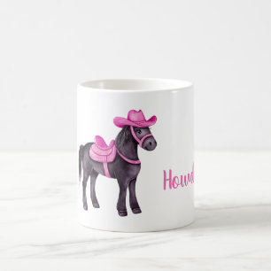 Rosa Cowgirl Howdy Pferd Kaffeetasse