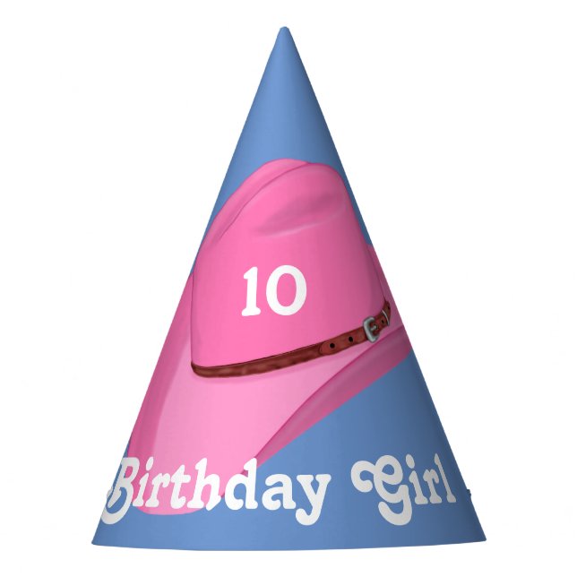 Rosa Cowgirl Partyhütchen (Vorderseite)