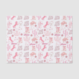 Rosa Cowgirl-Western-Muster Seidenpapier