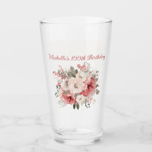 Rosa Creme Aquarell Floral 100. Geburtstag