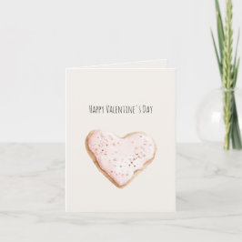 Rosa Creme-Blush-Herz Valentinstag Karte