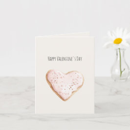 Rosa Creme-Blush-Herz Valentinstag Karte