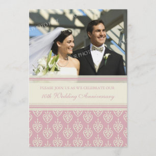 Rosa Creme Foto 10 Jahre Party Einladung