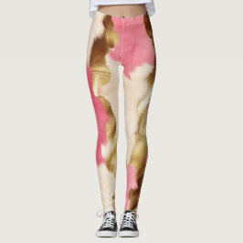 Rosa Creme Gold Cowhide Leggings