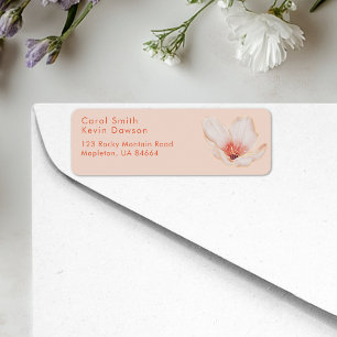 Rosa Creme mit orangem Text Rücksendeadresse 