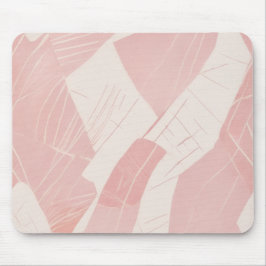 Rosa-creme modernes Batik-Muster Mousepad