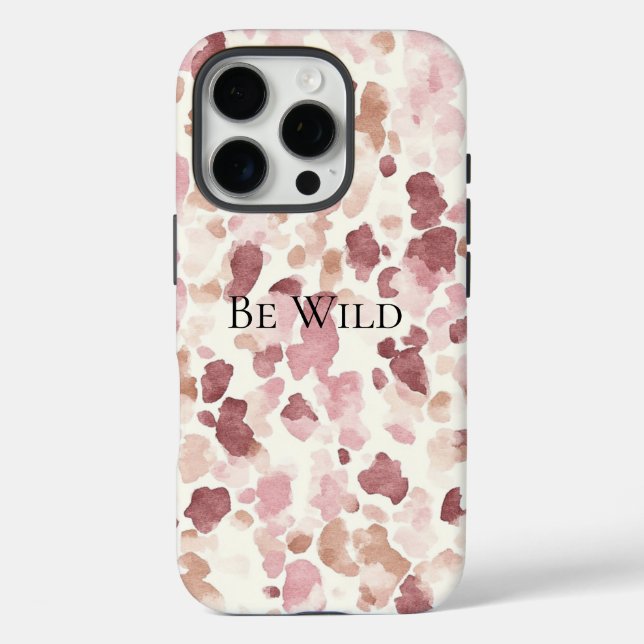 Rosa Creme Schokolade Braun Abstrakt Leopard Tier Case-Mate iPhone Hülle (Rückseite)