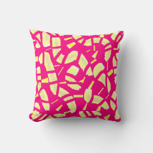 Rosa Creme und gemustertes Design aus blassem Zitr Kissen