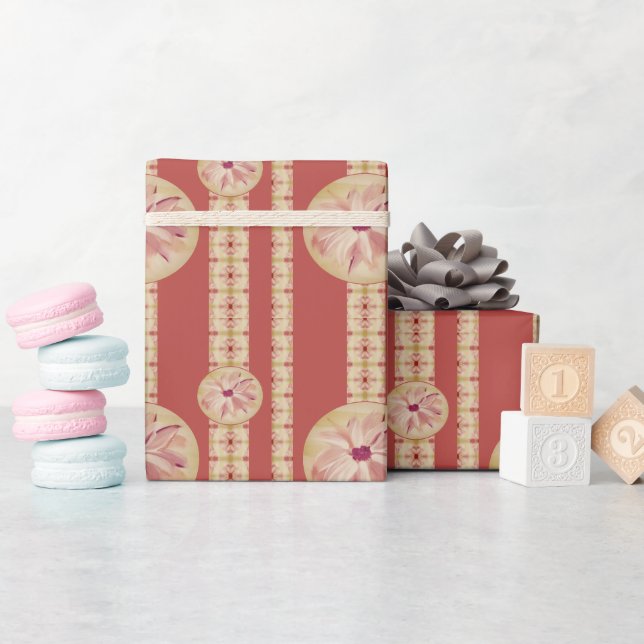 Rosa Creme und Rose Geschenkpapier (Babyparty)