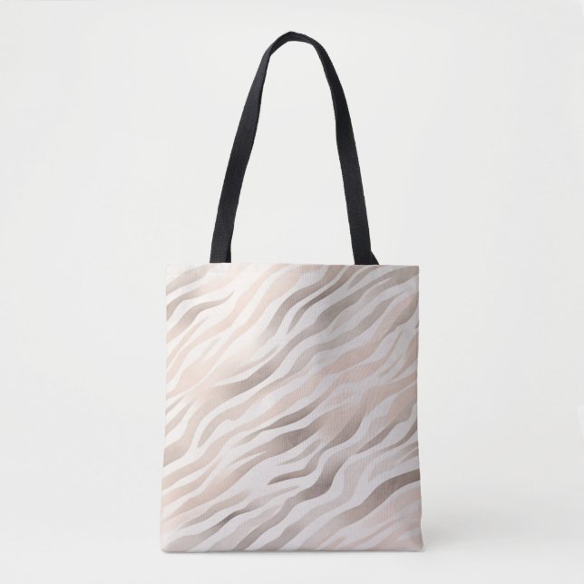 Rosa Creme Zebra Animal Print (Vorderseite)
