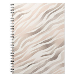 Rosa Creme Zebra Animal Print Notizblock