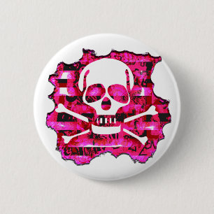 Rosa Crossbones Button
