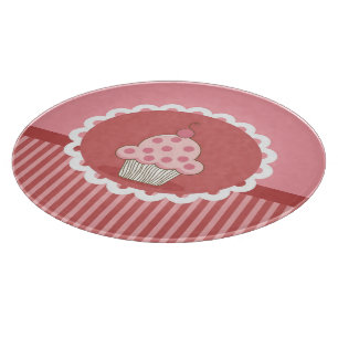 Rosa Cupcake-Design Schneidebrett