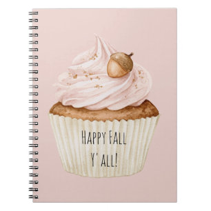 Rosa Cupcake Eichel Notizblock