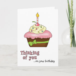 Rosa Cupcake Geburtstagskarte Karte