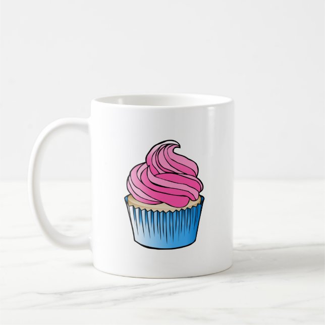 Rosa Cupcake Kaffeetasse (Links)