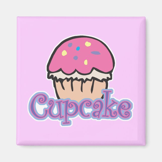 Rosa Cupcake Magnet (Vorne)