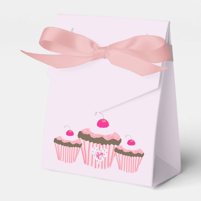 Rosa Cupcakes Geschenkschachtel (Vorderseite)
