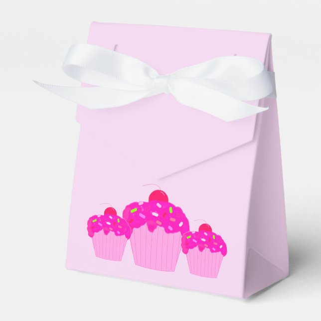Rosa Cupcakes Geschenkschachtel (Vorderseite)