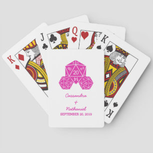 Rosa D20-würzige Hochzeitskarten Spielkarten