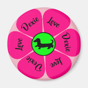 Rosa Dackelmagnet Magnet