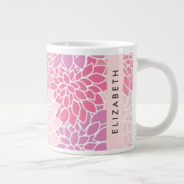 Rosa Dahlia-Blume, Muster der Blume, Ihr Name Jumbo-Tasse