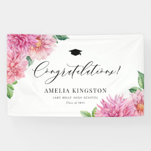Rosa Dahlia Botanische Gratulation zur Abschlussfe Banner