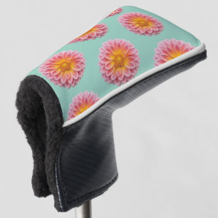 Rosa Dahlia- und Taubentropfen Golf Headcover