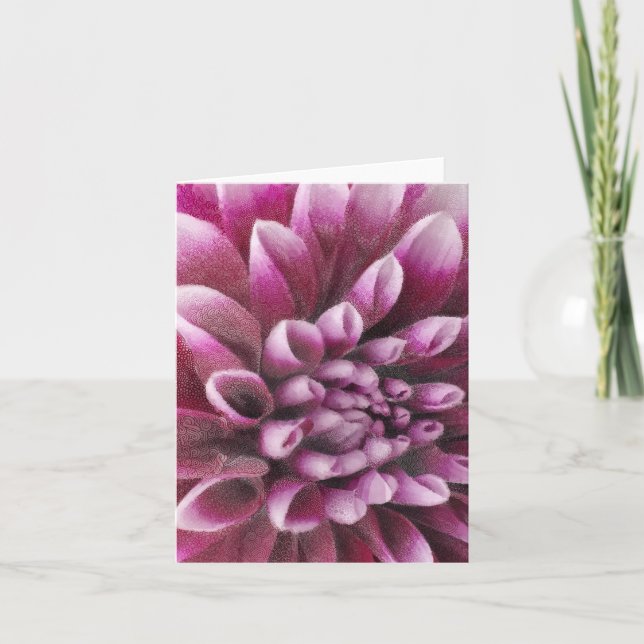 Rosa Dahlie Einladung (Vorderseite)