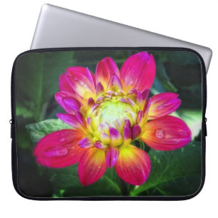 Rosa Dahlie-Laptop-Tasche Laptopschutzhülle